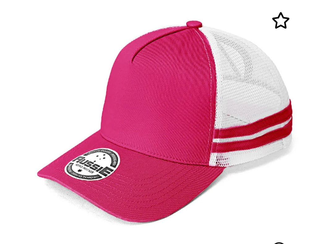 Hot Pink Ponytail Trucker Caps