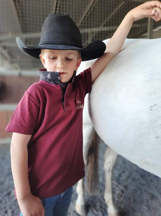 Kids Maroon Polo