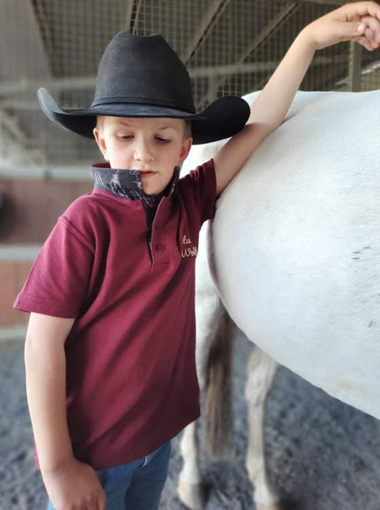 Kids Maroon Polo