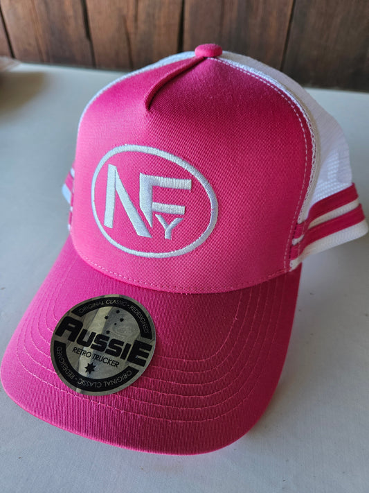 Hot Pink Ponytail Trucker Caps