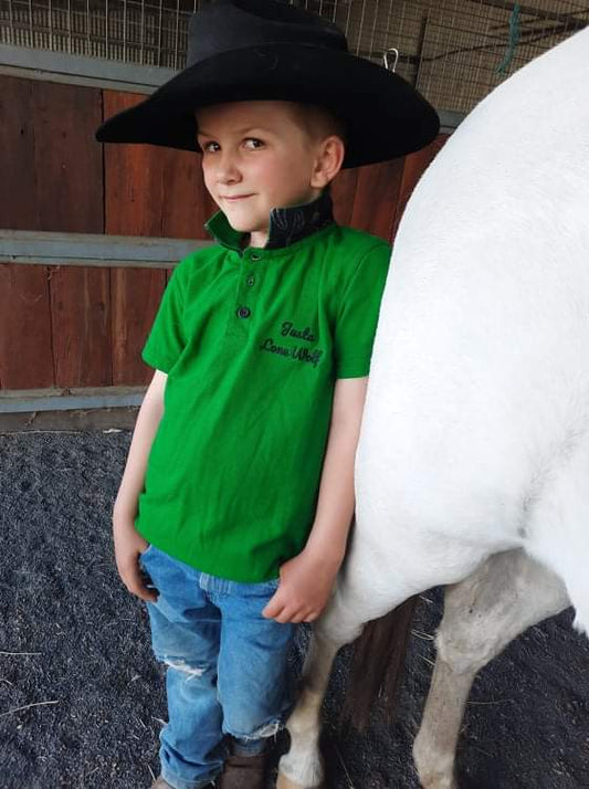 Kids Green Polo